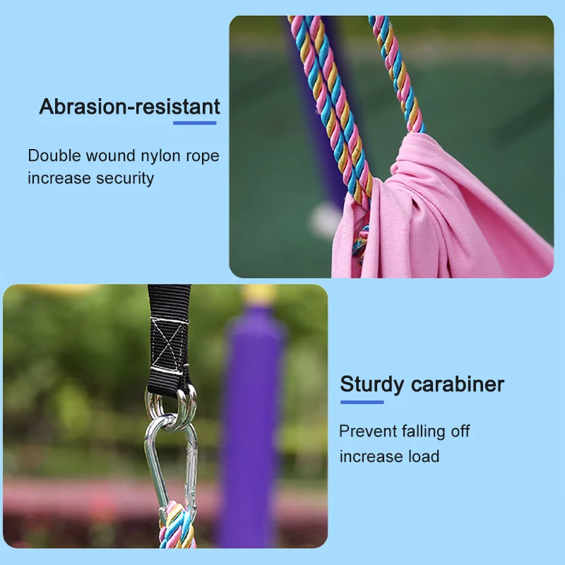 Safety Room Fitness Hanging Chair Purple Swing Sports 200kg Adjustable Hammock Indoor Outdoor Door Horizontal Bar Fitness Ring