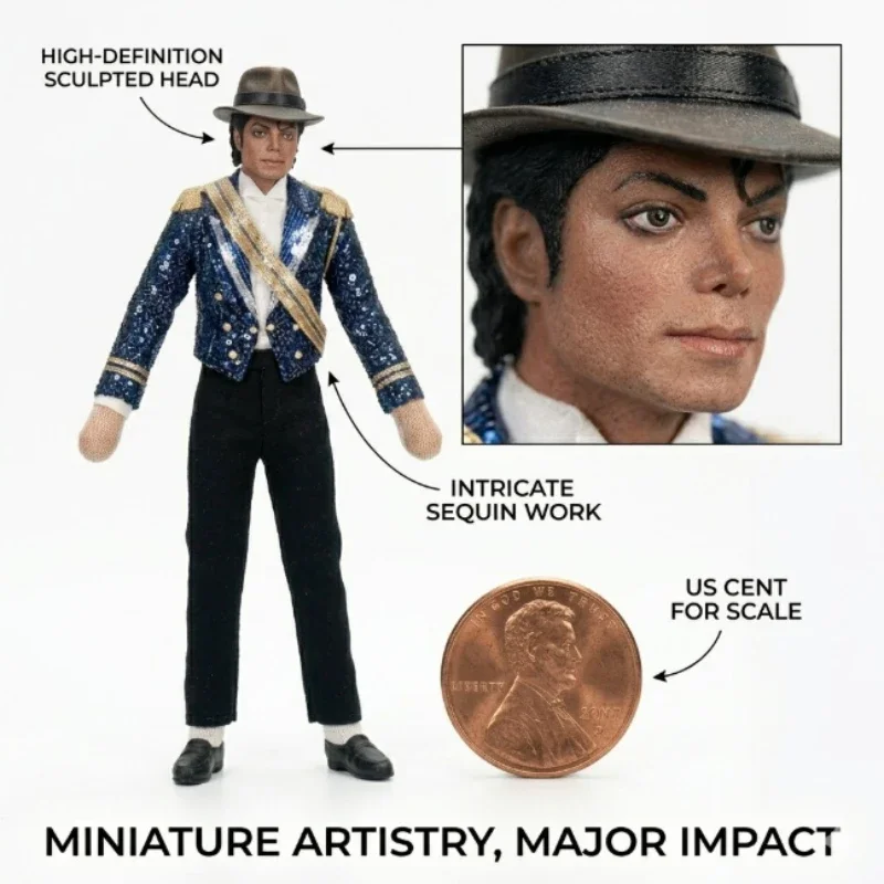 Michael Jackson Cosplay Requisiten-Puppe Plüschfigur Abstrakte Gelenkbewegliche Puppen Weiche Stoffpuppen Raumdekoration Sammlerstück Geschenk – Detail 4