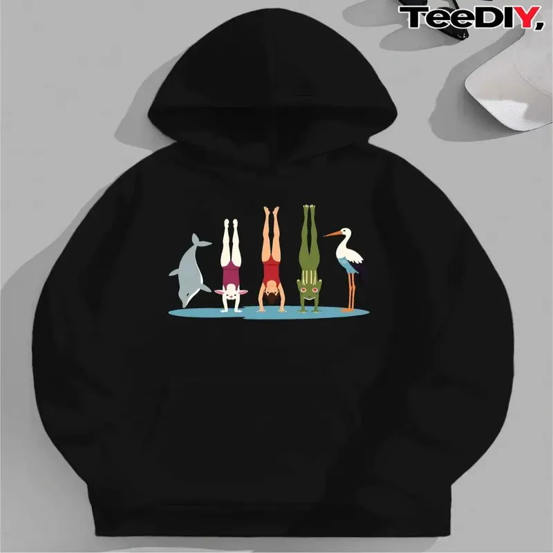 

Fall Winter Clothes Female Plus Size Sweatshirt Women Oversize Vibrant Whimsical Animal Gymnast Long Sleeve Street Style Elegant