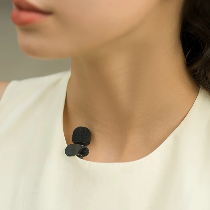 AT12 لـ DJI Lavalier Mic تسجيل عالي الجودة مدمج وسهل إخفاء زاوية قابلة للتعديل DJI جزء الملحقات الأصلية