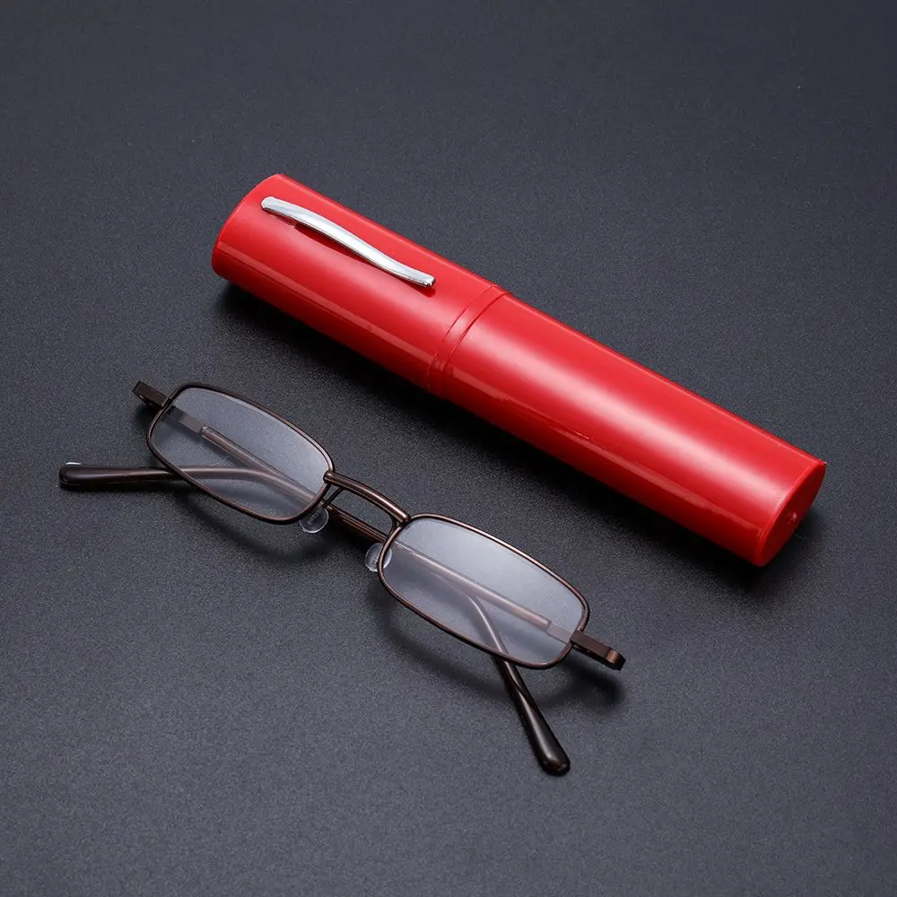 Mini Anti-blue light Lightweight Portable with Pen Clip Tube Case Eyeglasses Readers for Men Women Reading Glasses