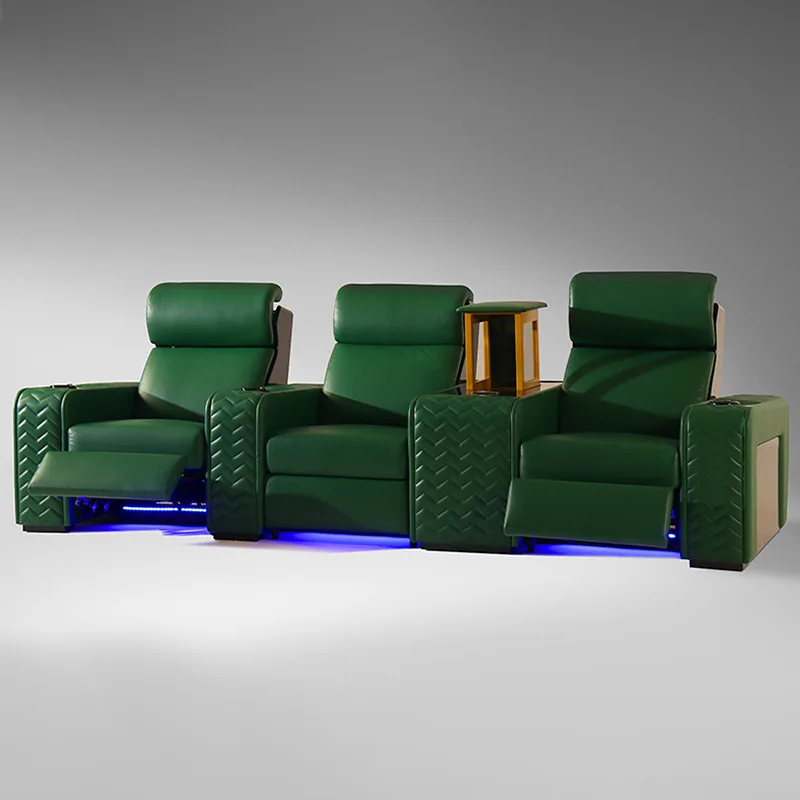 مقعد وظيفة قاعة الأفلام والتلفزيون الفاخر الخفيف، كرسي غرفة صوتي ومرئي، أريكة مسرح منزلي للتدليك الكهربائي