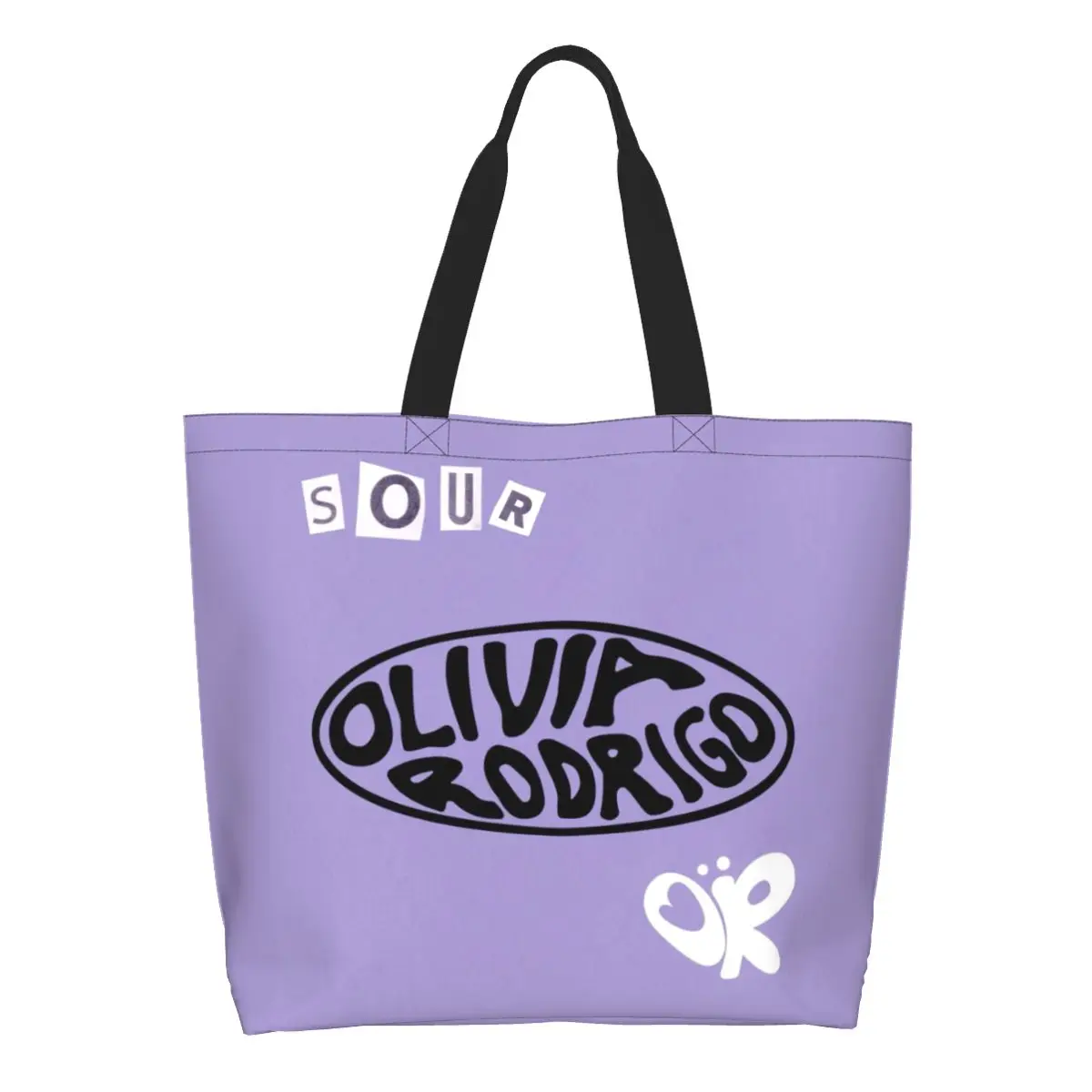 Olivia Rodrigos Grocery Shopping Tote Bag Women Funny Canvas Shoulder Shopper Bags Large Capacity Handbags