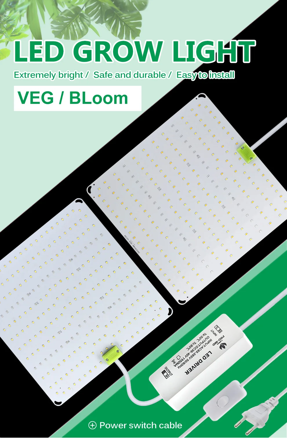 Vollspektrum Veg & Bloom SMD2835 3000K 5000K IR UV LED Pflanzenlampe für Gewächshaus Hydrokultur Pflanzen Blumen Setzlinge – Detail 1
