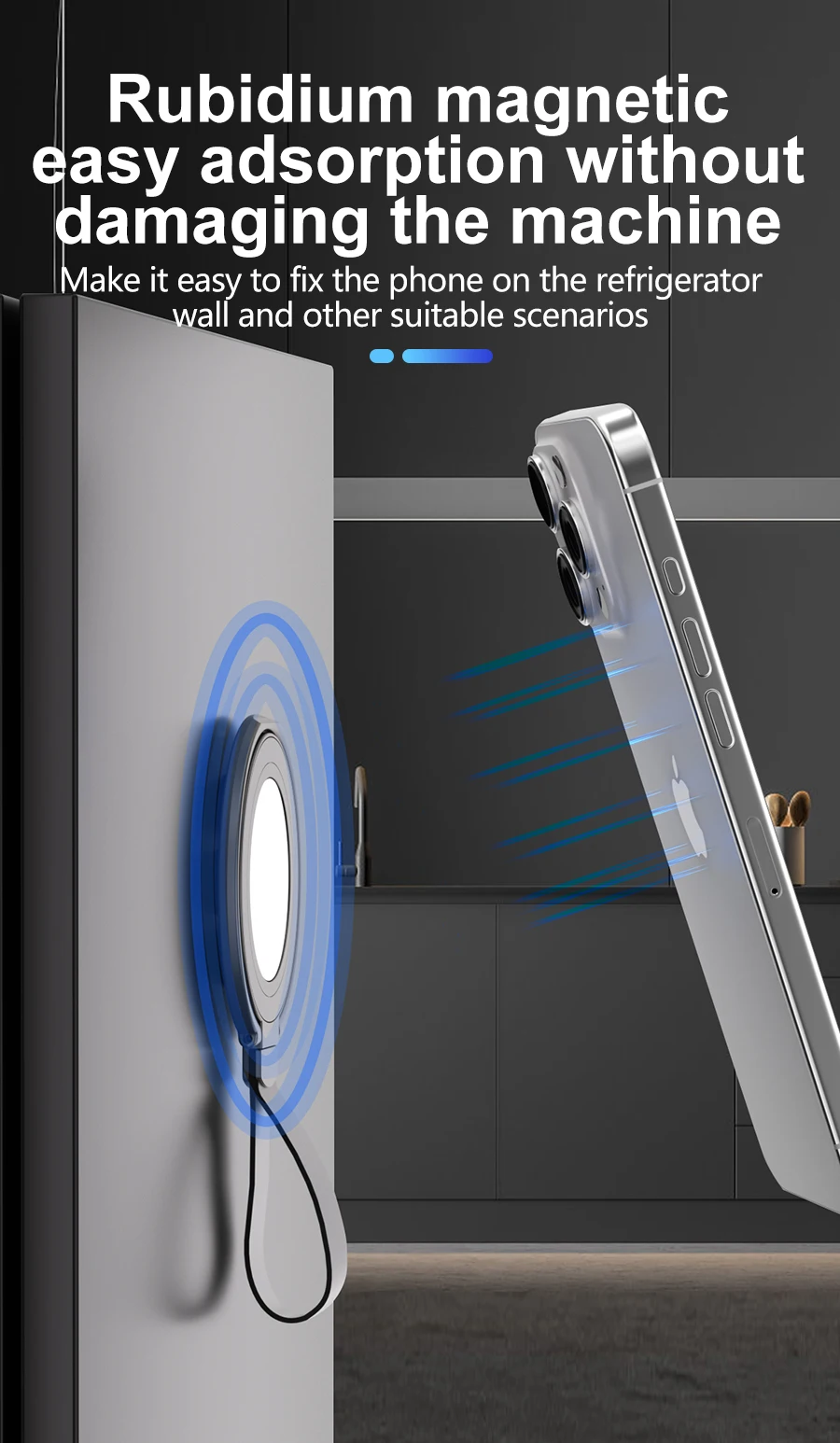 Magnetische Halterung Ring Schnalle Telefon Ständer Silikon Saugnapf Wand Spiegel Halter Finger Ring IPhone Halterung Magsafe Telefon Halter – Detail 5