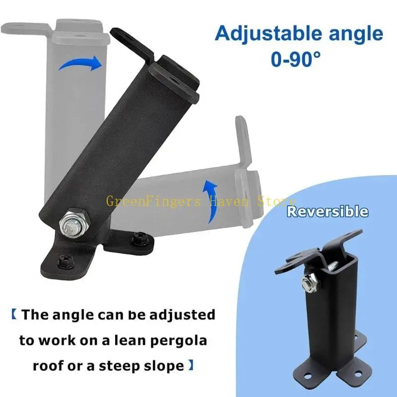 

F68D Stainless Steel Roof Risers Black Saddles Beam Pergola Risers Bracket Black Coating