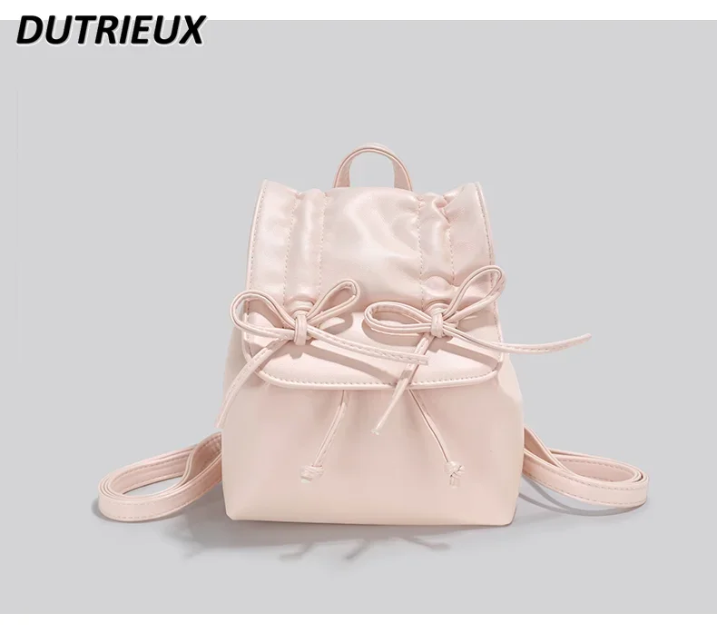 

Fashion Spring Autumn 2024 New Small Backpack Female Sweet Cute Elegant Women's Bags Solid Color Casual Backpacks for Lady