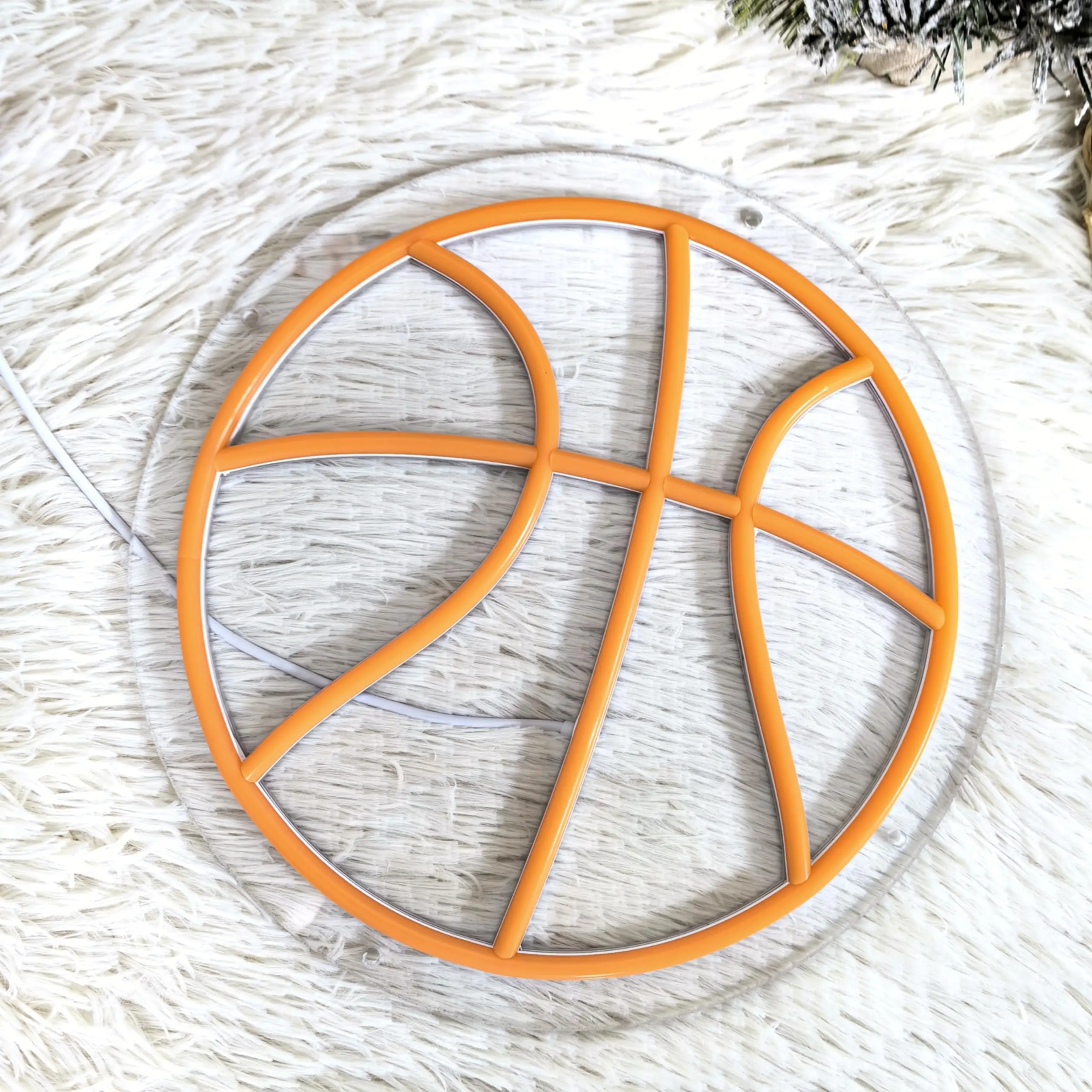 Basketball Neon Sign Led Light for Wall Decor, Dimmer Switch Neon Signs for Living Room Bedroom Shop Decor