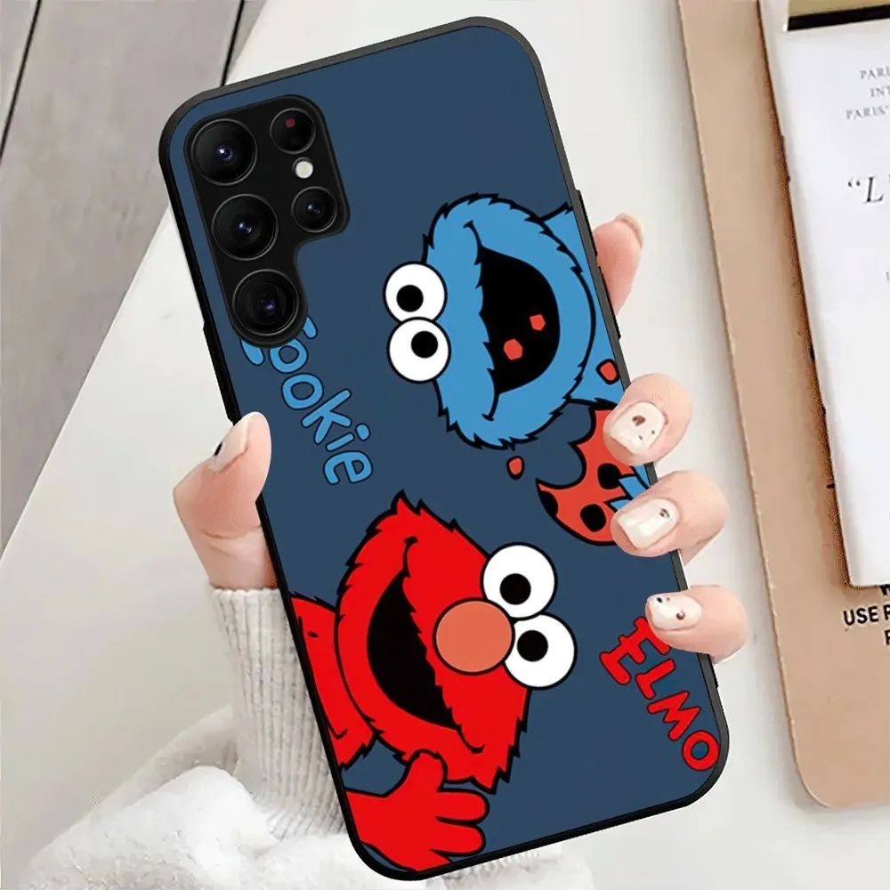 MINISO Cartoon S-Sesame Cute S-Street Phone Case For Samsung Galaxy S21 S22 S23 Note S30 S24 10 20 Ultra Plus Lite FE Shell