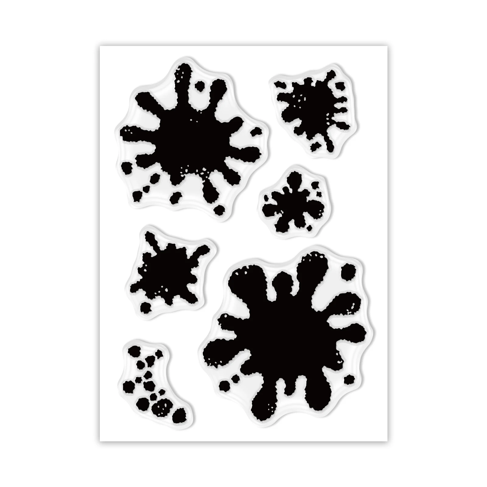 New 2024 Paint Blots Clear Stamps, Can Add Interesting Textures And Backgrounds To Monsters, For DIY Handmade Greeting Cards