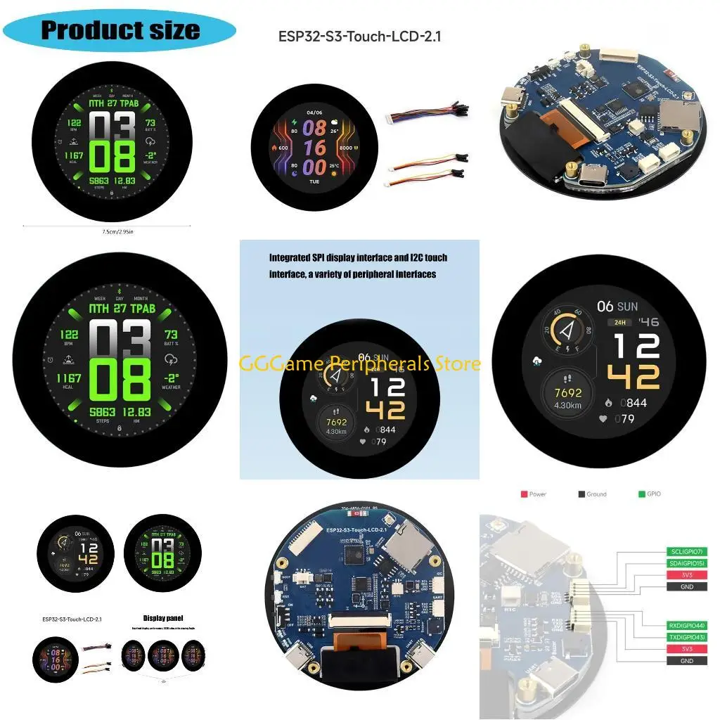 

U55B ESP32S3 Applications 2.1 inches Round Screen Development Board