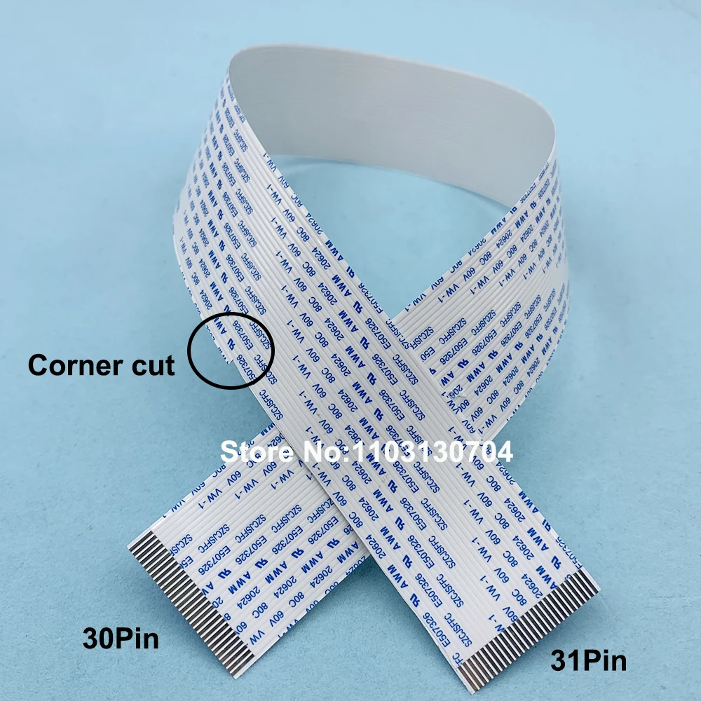 10 SZT. 29-PINOWY KABEL FFC PŁASKI DO GŁOWICY DRUKUJĄCEJ Epson XP600 TX800, DO DRUKAREK SOLVENTOWYCH I UV Z PŁASKIM STOJACZEM, 29 PINÓW — zdjęcie produktu 3