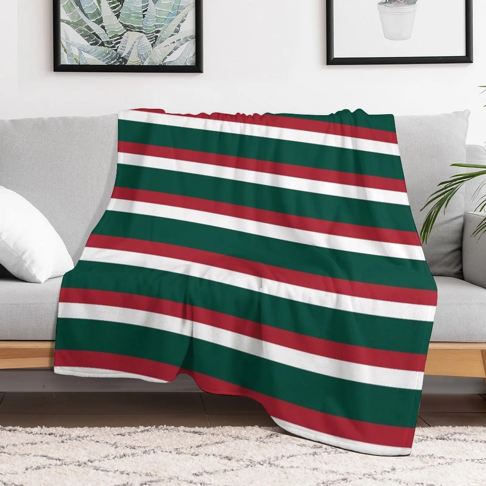 Leicester Tigers rugby club colours - Striped Throw Blanket Warm sofa bed Blankets