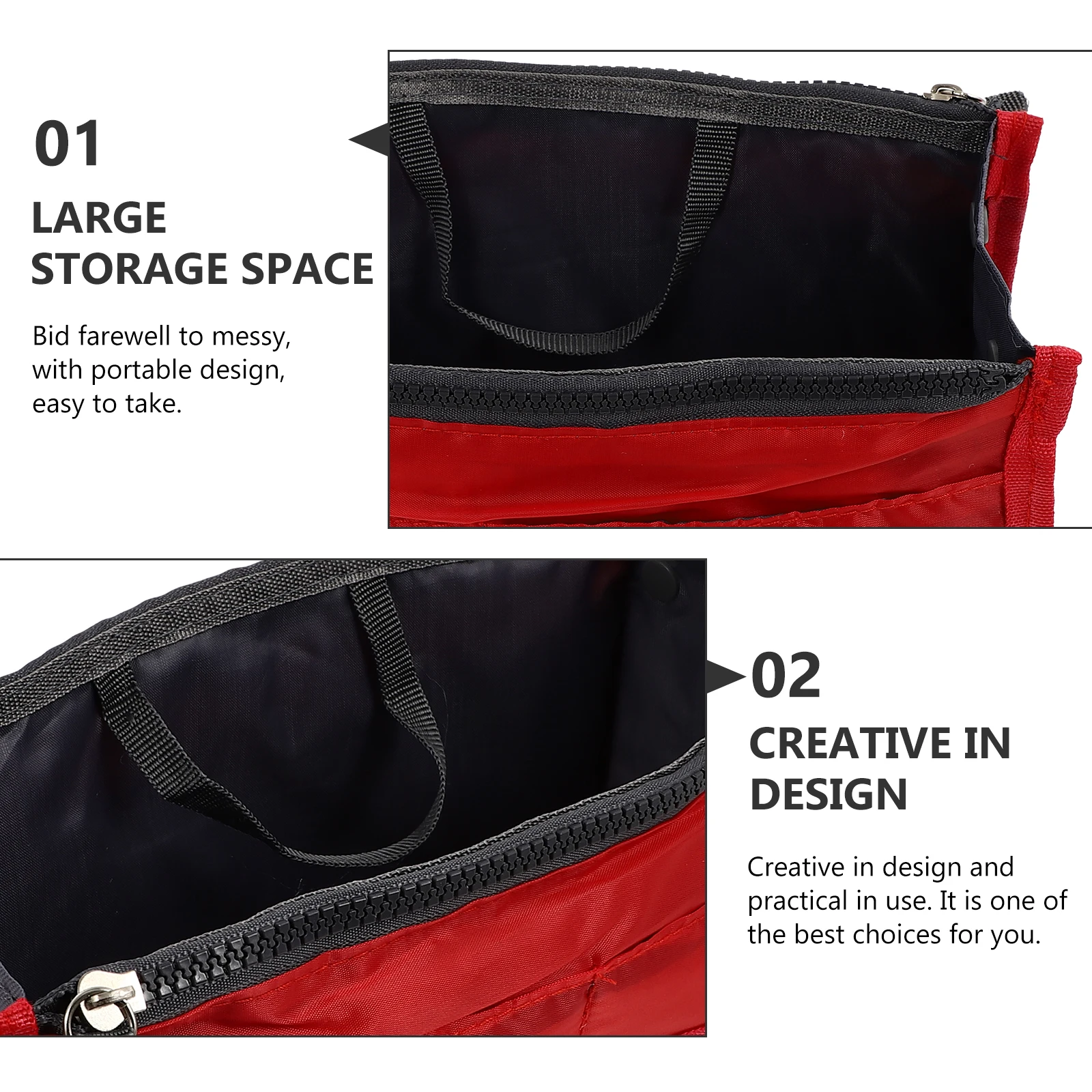 

1pc Handbag Liner Large Capacity Lightweight Nylon Organizer Travel Storage Pouch Creative Clutch Bag Inner For Women