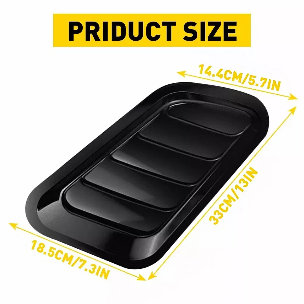 2Pcs Universal ABS Plastic Car Hood Decoration Vent Scoop Cover Air Flow Intake Side Air Outlet Hood Auto Exterior Accessories