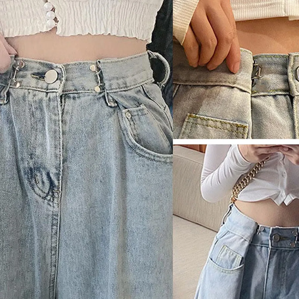 Button Decorations Adjustable Clothes Accessories Anti-Exposure Jeans Buttons Hidden Nipped Waists