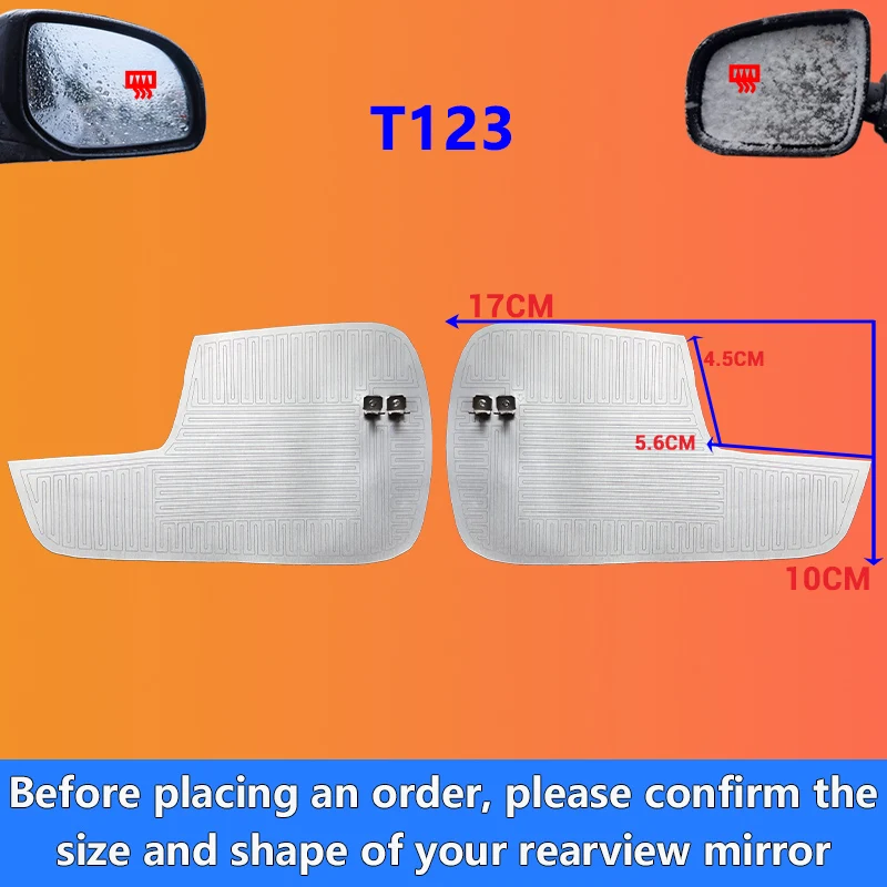 (T123) Car Rearview Mirror Heating Pad Quick Remove Ice/Frost/Rain/Fog /DC 12V High Quality Wing mirror Heater /Safe Driving