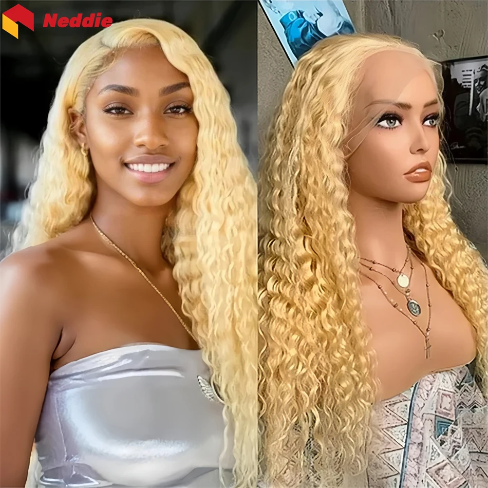 

200 Density Cheap 13x6 Lace Frontal 100% Human Hair Wigs Preplucked For Women Choice Front Curly 613 new Wig On Sale Clearance