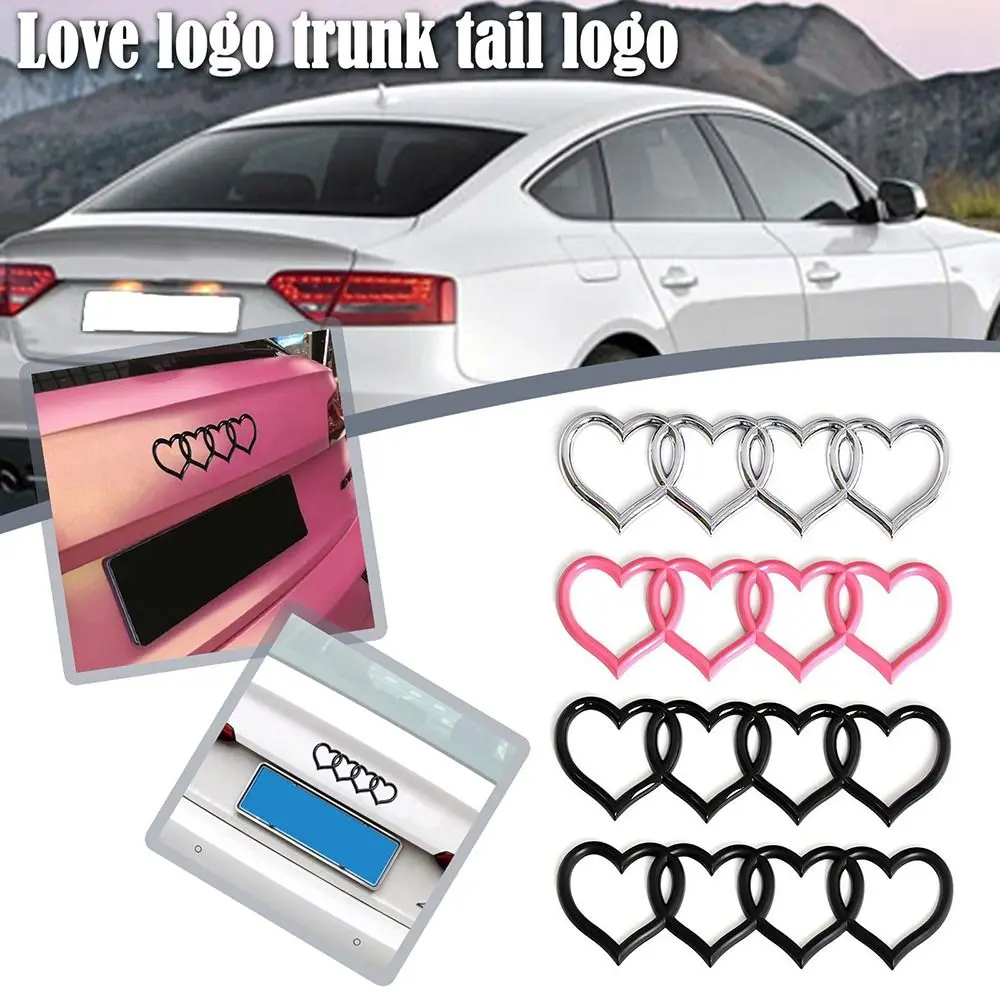 

ABS Plastics Love Heart Logo Rear Heart-shaped Modified Love Tail Label for Car/AUDI A4 A3 A5 A6 A4L B8 B7 B9 C6 C7