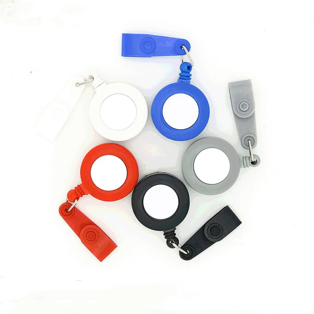 Personalized Easy To Pull Buckle  Work Id Card Holder For Doctor Nurse Teacher Name Clip Badge Holder Hanging Buckle