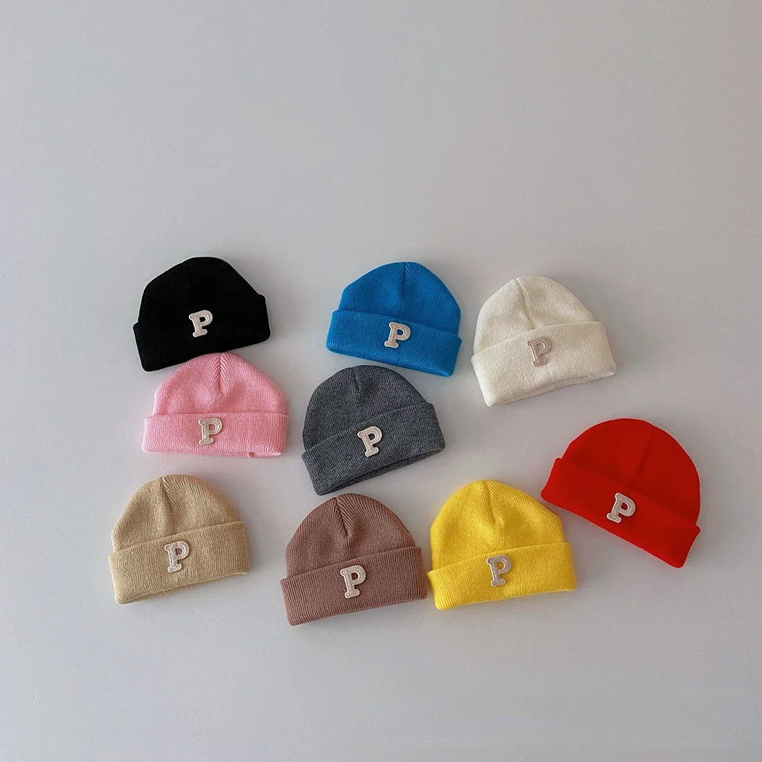 New Baby Beanies Newborn Infant Boys Girls Caps Korean Fashion Kids Knit Wool Hats Solid Color  Kids Accessories 0-2years Old