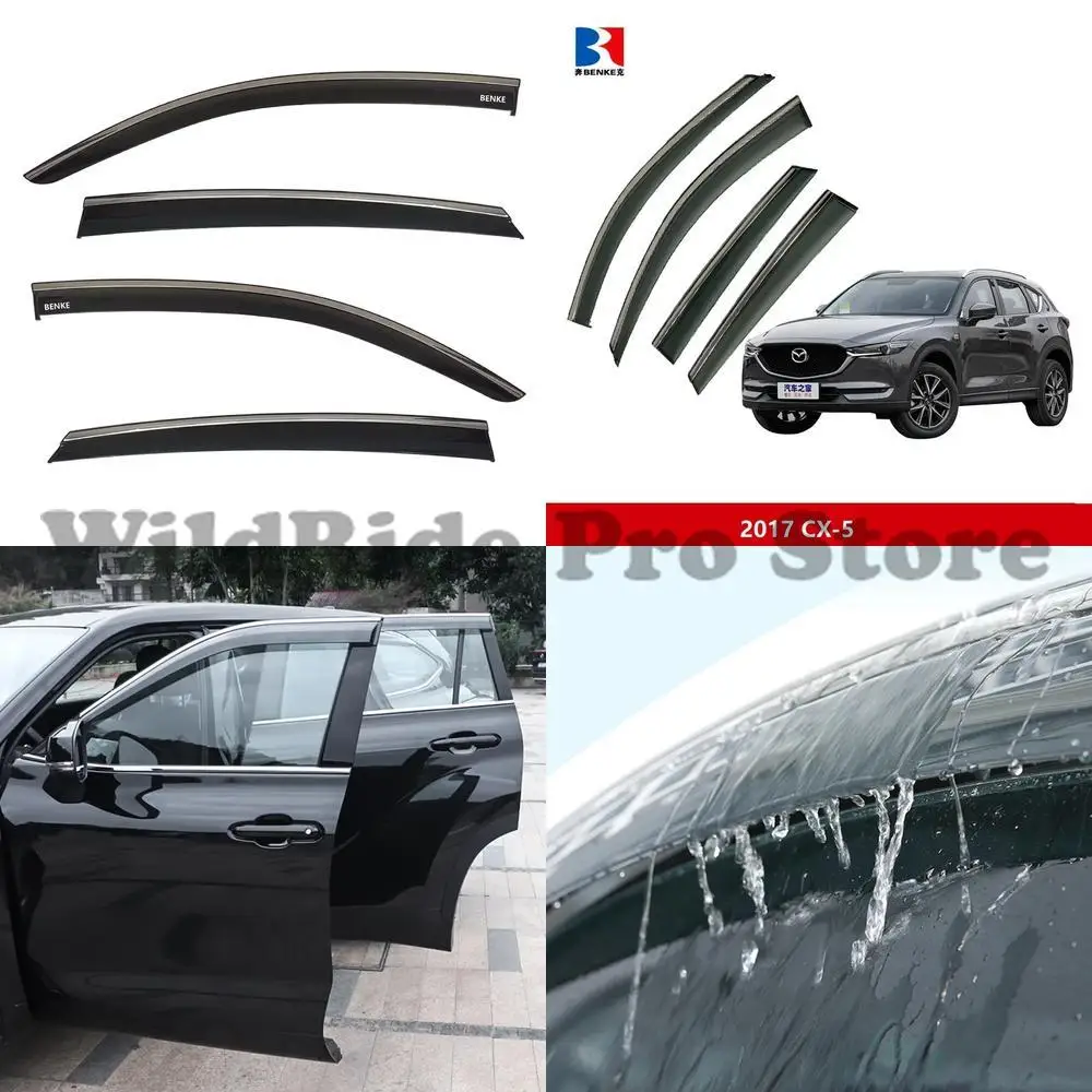 

1 комплект для оксида автомобиля, боковая дверь, защита от дождя, солнцезащитные козырьки, ветрозащитный козырек, защита от атмосферных воздействий для MAZDA CX 5 2017 2025, автозапчасти Ven