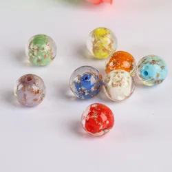10pcs Round 10mm Handmade Luminous Lampwork Glass Loose Beads for Jewelry Making DIY Necklace Bracelet Keychain Crafts Findings