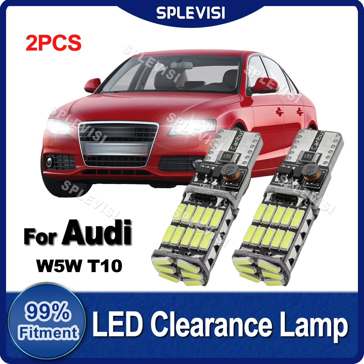 

SPLEVISI 6000K White LED Clearance Lamp Light Bulb W5W T10 Replace Fit For Audi Q7 4L A2 8Z A4 B7 A5 A6 C5 C6 700LM/Bulb