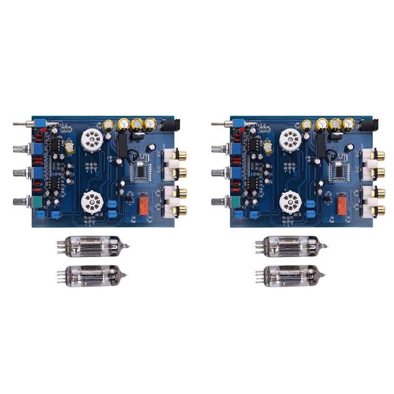 

2X NE5532 DC12V2A Bluetooth 4.2 HIFI Preamp 6J5 Home Audio Tube Amplifier Fever Bile Preamp Tone Board 470UF/25V