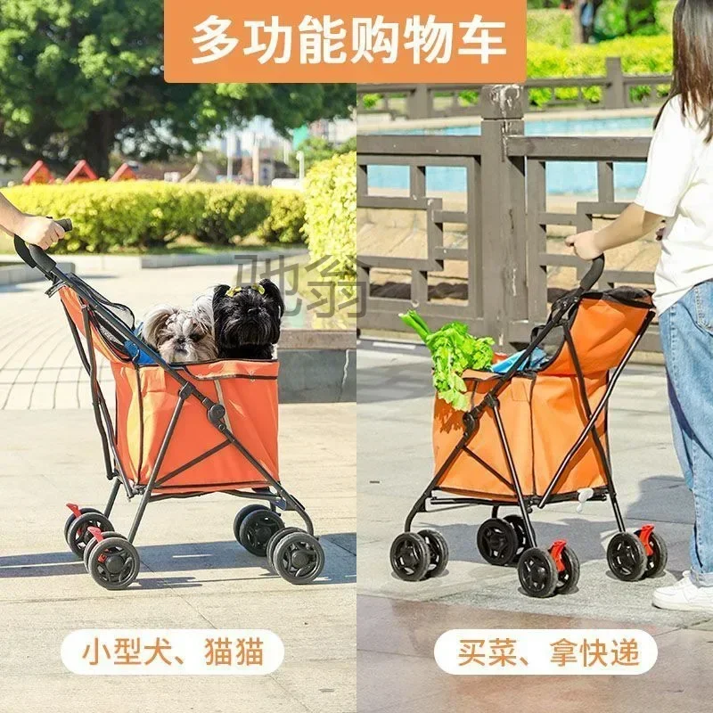 Shopping Cart Light Portable Folding Shopping Cart Trolley Trailer Trolley Camping Stall Pulling Goods Pick Up Express Trolley