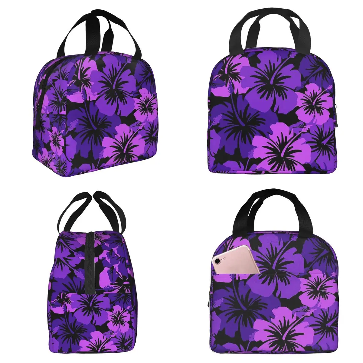 

Термосумка для обедов Epic Hibiscus Hawaiian Floral Aloha для детей, школьная термосумка-холодильник для еды, контейнер для ланч-боксов