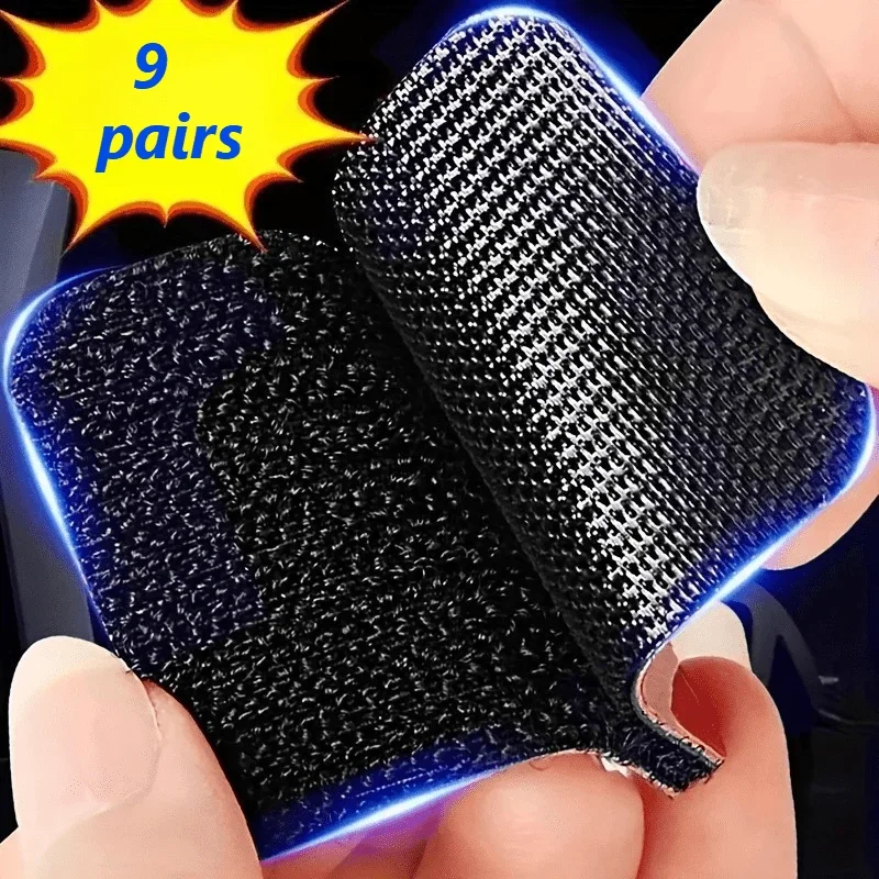 9 Pairs (18pcs) - Square Carpet Fixing Stickers with Double-Sided High Adhesion for Securing Car Mats, Home Floor Foot Mats