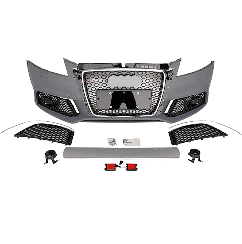 RS3 Type Front Bumper With Grille For Audi A3 8P 2008-2013 Upgrade RS3 Front Bumper Body Kit