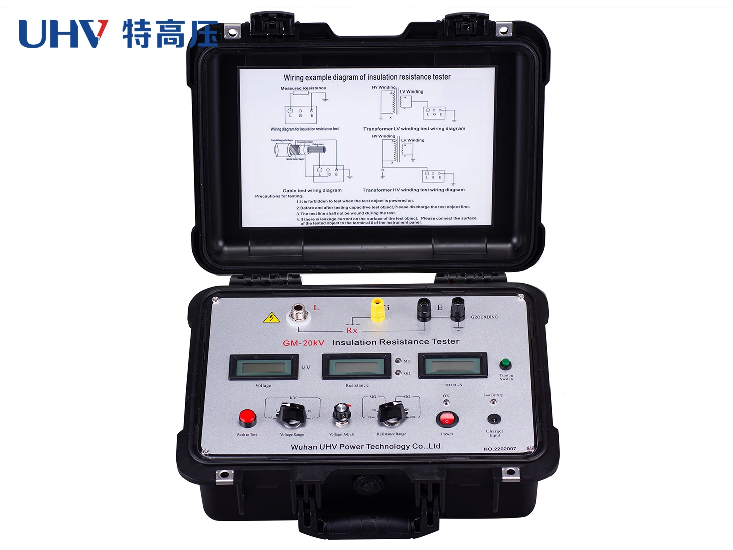 G GM-20kV High Voltage  Megohmmeter  Digital Insulation Resistance Tester High Voltage  Insulation Tester