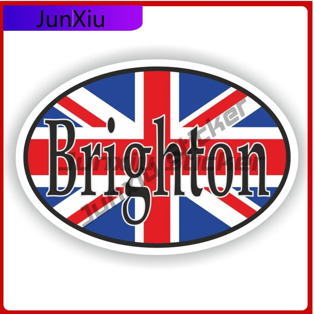 

Brighton United Cool Truck Waterproof Decal Accessory Accessory Sticker Uk Unique Stylish UV Vinyl Oval Motorcycle With