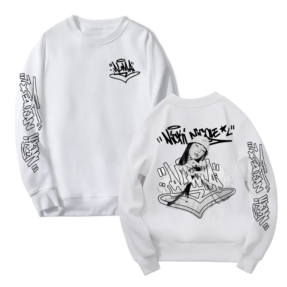 Nicki Nicole ALMA Album Merch Streetwear Crewneck Long Sleeve Outwear Men Women Sweatshirt Hip Hop Clothes