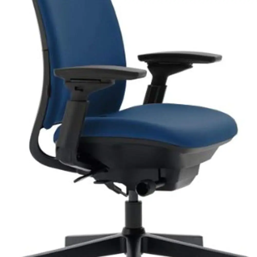 

Ergonomic Office Chair - Ultimate Comfort with 4-Way Adjustment - Upper and Lumbar Support - Buzz2 Blue Fabric
