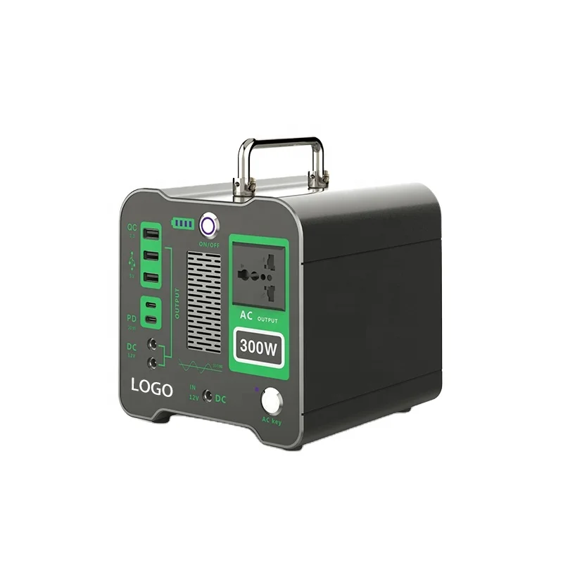 New Camping Lithium Ion Battery Emergency Solar Generator 300w Portable Power Station