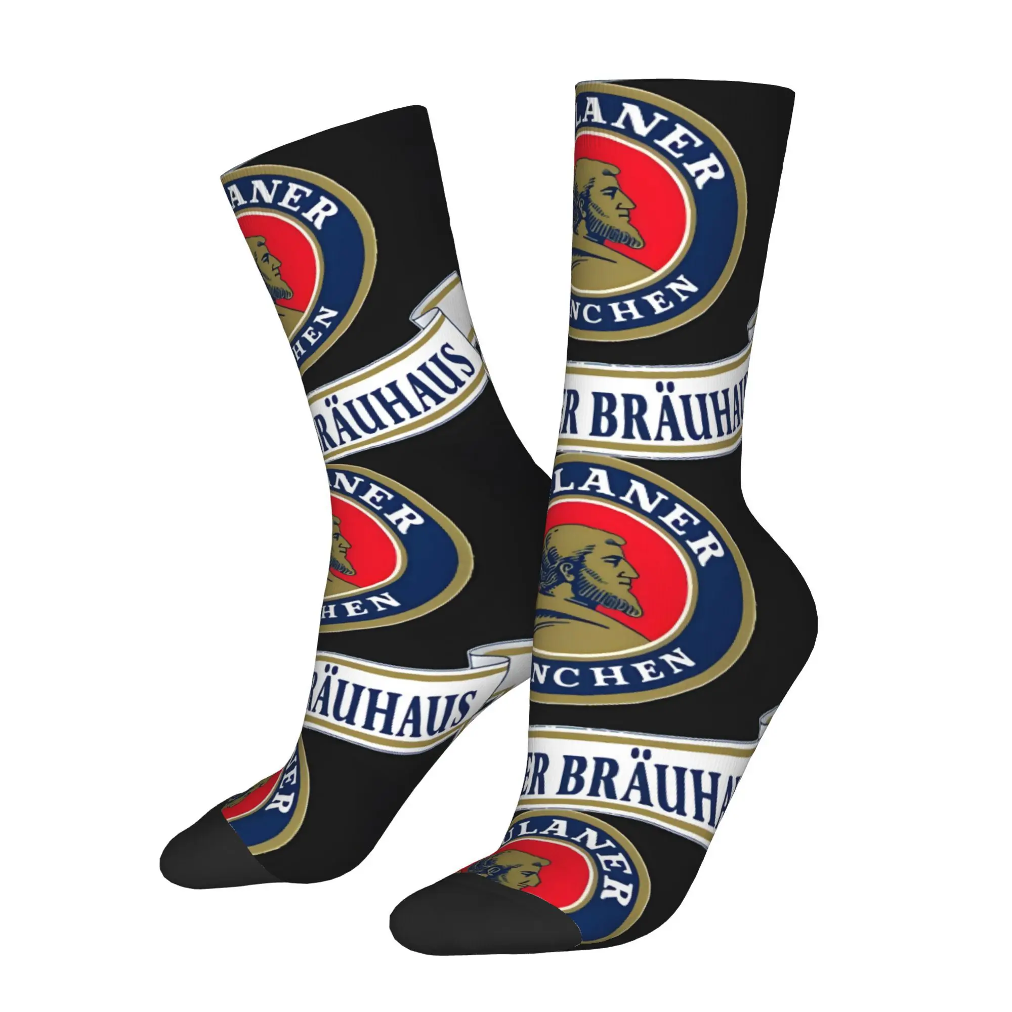 

Funny Happy Men's Socks Beer Pattern Retro Harajuku Hip Hop Novelty Crew Sock Gift Pattern Printed