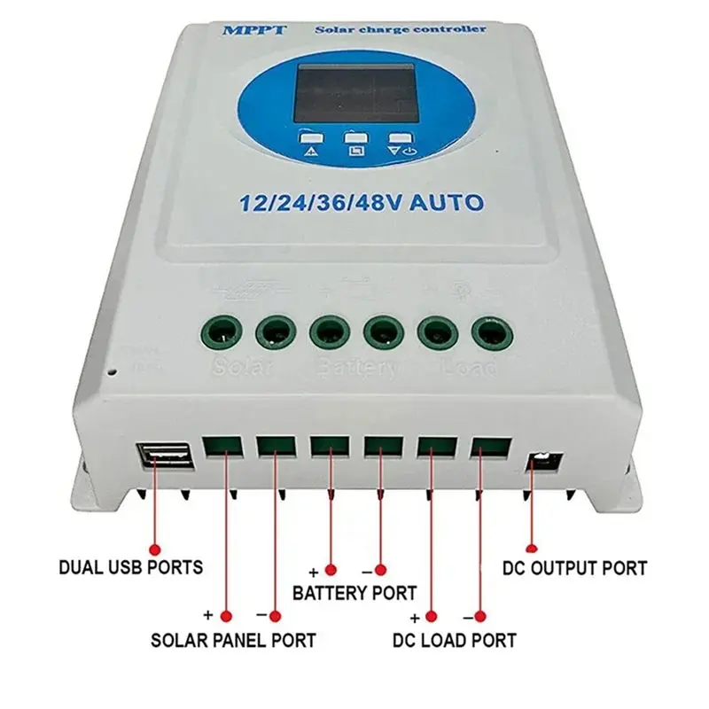 ABVO-2X 12V/24V/36V/48V Auto 150A MPPT Solar Charge Controller Battery Charging Off-Grid Automatic Identification Controller