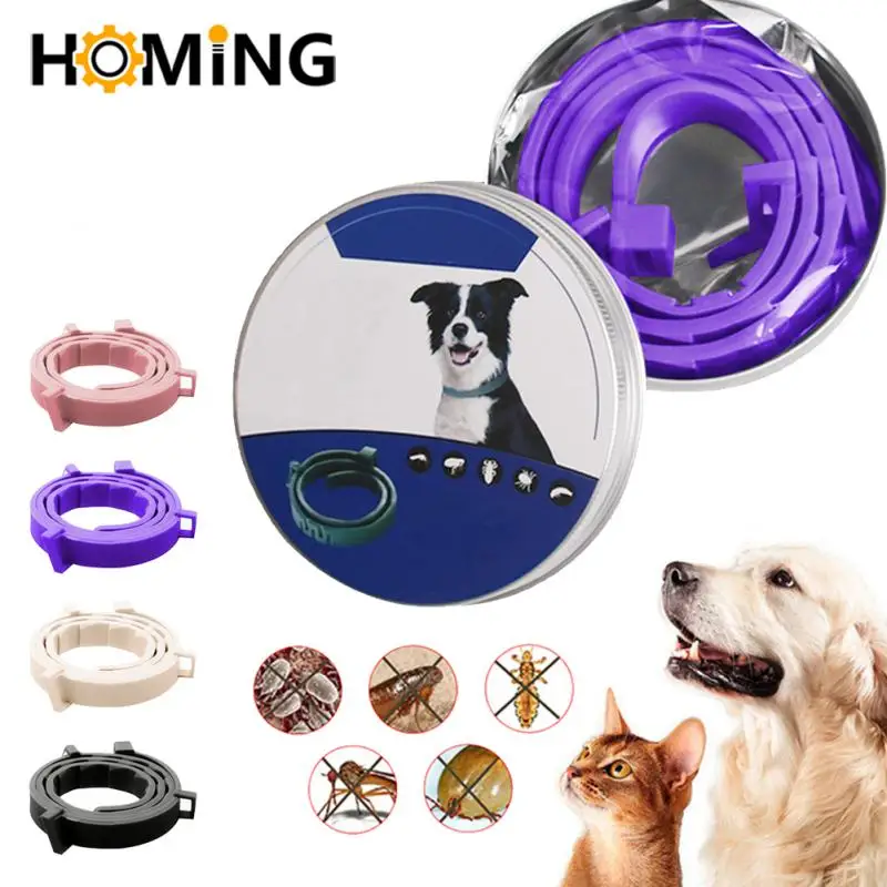 1PC Flea And Tick Collar Silicone Adjustable Dogs Cats Collar 8 Month Protection Anti-mosquitoes Insect Repellent Pet Supplies