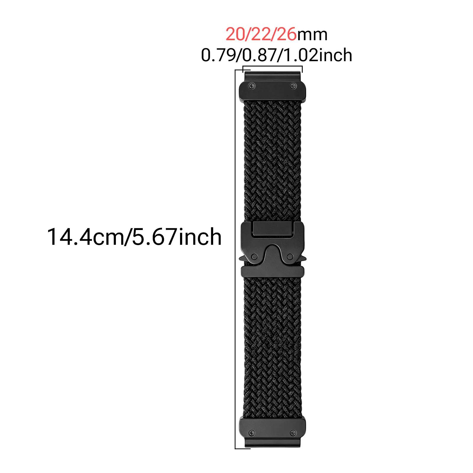Tali Jam Tangan Elastis Nylon QuickFit 20/22/26mm untuk Garmin Fenix 8/7/6/5 Forerunner 965/955/945 Instinct Tactix