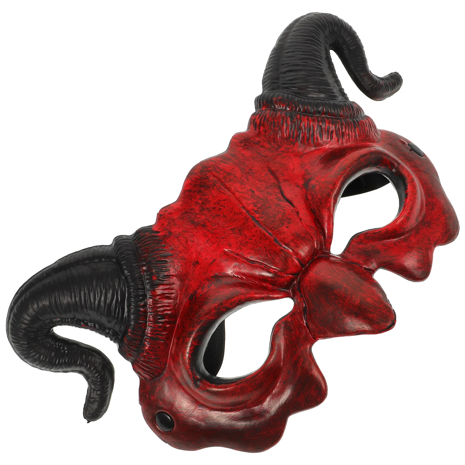 Máscara do diabo meia face marrom máscara de halloween assustador horror traje festa cosplay masquerade carnaval novidade presente acessório