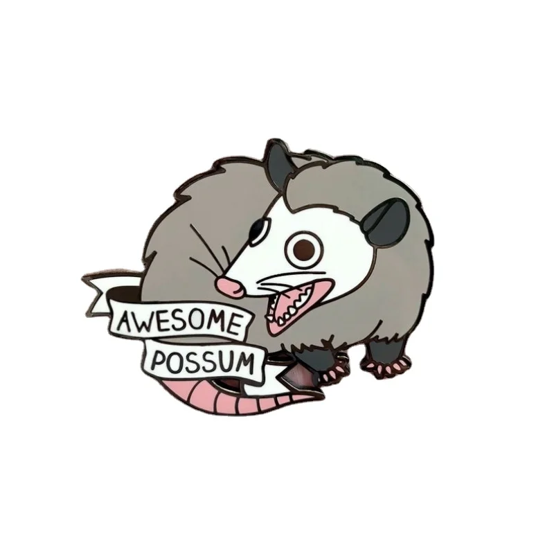 

Novelty Lapel Pin Animal Enamel Pins Cartoon Cute Rat Brooches Badge