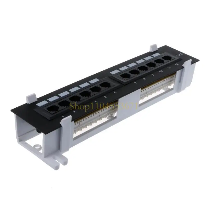 Best Seller CAT6 Patch Panel Wall-Mount and Rack Mount RJ45 Networking Patch Panel Kit 12 Ports