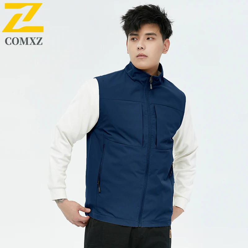 2025 nouveau automne gilet hommes de haute qualité mode coupe-vent fermeture éclair poche sans manches veste marque vêtements mâle décontracté randonnée gilet