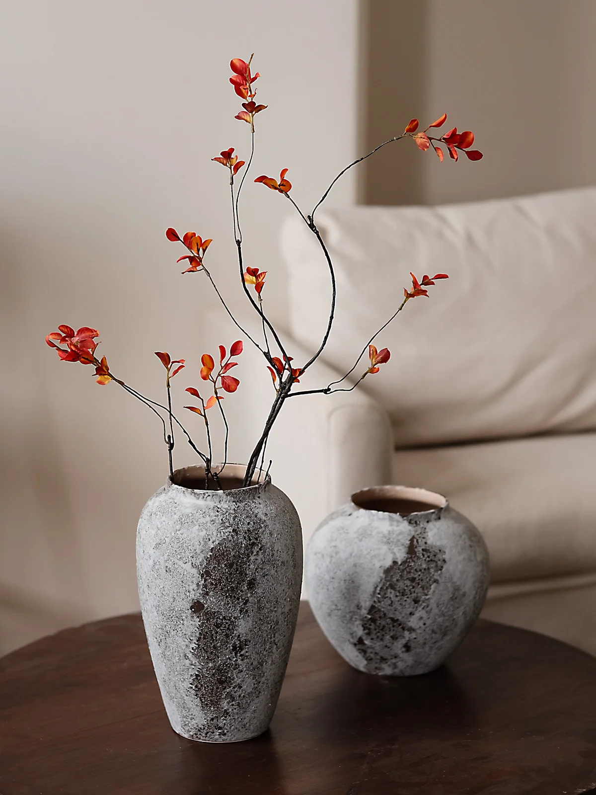 The product can be customized. Ceramic vases made of old porch, living room decoration, flower arrangement, homestay