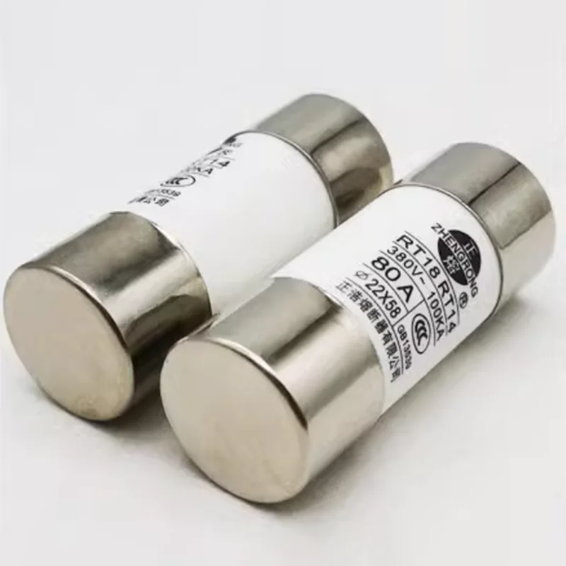 5 PCS 22x58mm fuse R017 RT14 RT18 125A 100A 80A 63A 50A 40A fuse tube  Low Voltage Ceramic Fuse R017 RO17