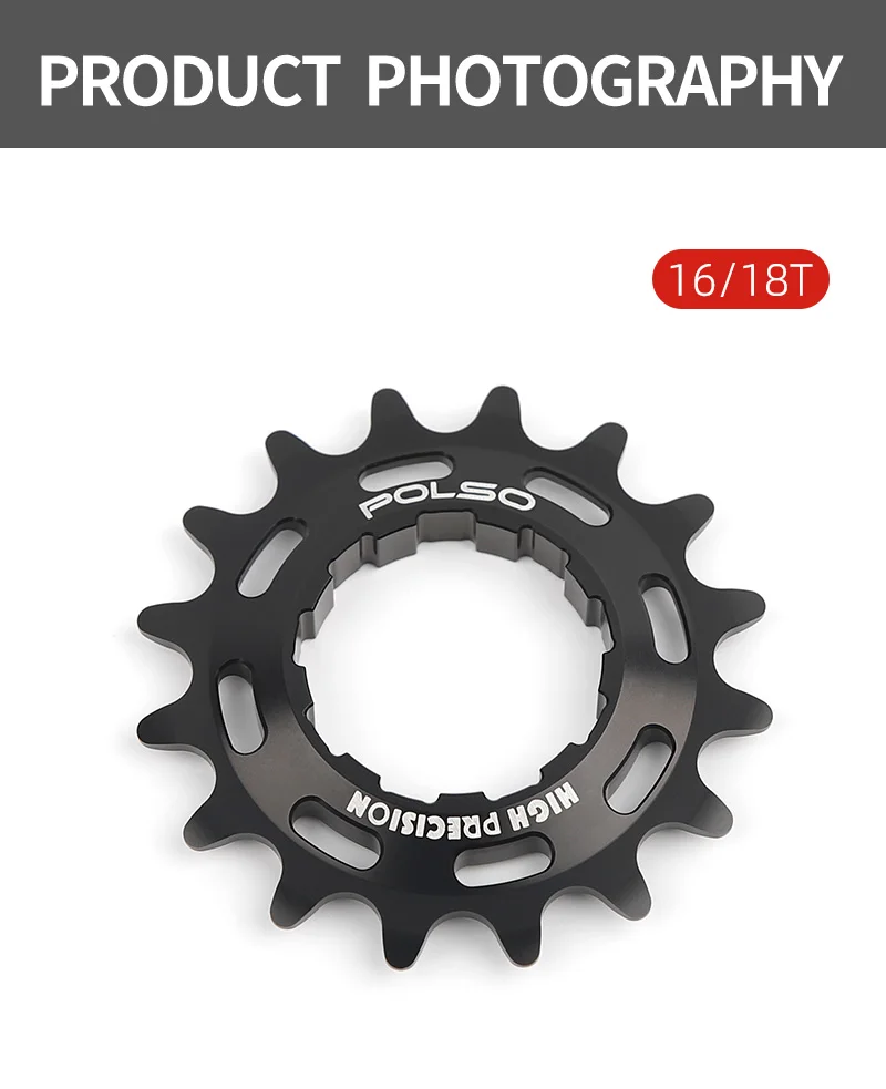 POLSO BCR01 Aluminiumlegierung BMX Racing Kettenrad 16T 18T Cog Singple Speed Fahrradteile – Detail 6