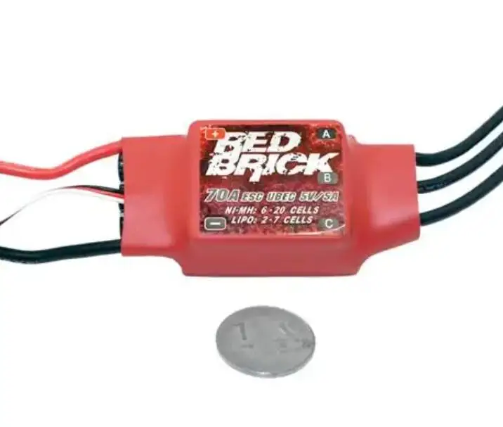 

HobbyKing Red Brick 50A 2-7S HV OPTO UBECBrushless ESC Electronic Speed Control For Hobbywing Flyfun motor plane heli Drone